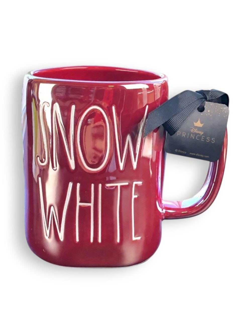 Rae Dunn Disney Edition: Snow White Holographic Red Large 16oz Ceramic Mug